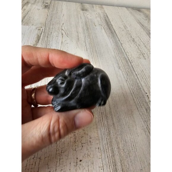 Vintage artisan rabbit bunny decor marble set Easter cute unique vintage - Picture 8 of 11